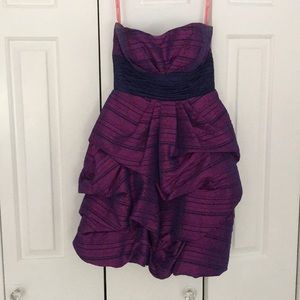 Flirt by Maggie Sottero purple taffeta dress